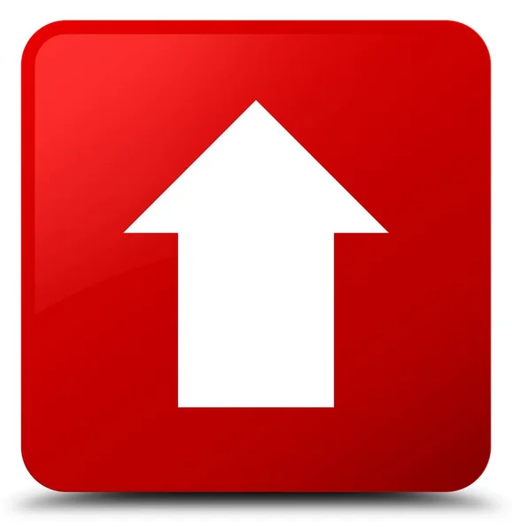 Upload knop met pijl pictogram Rode plein — Stockfoto