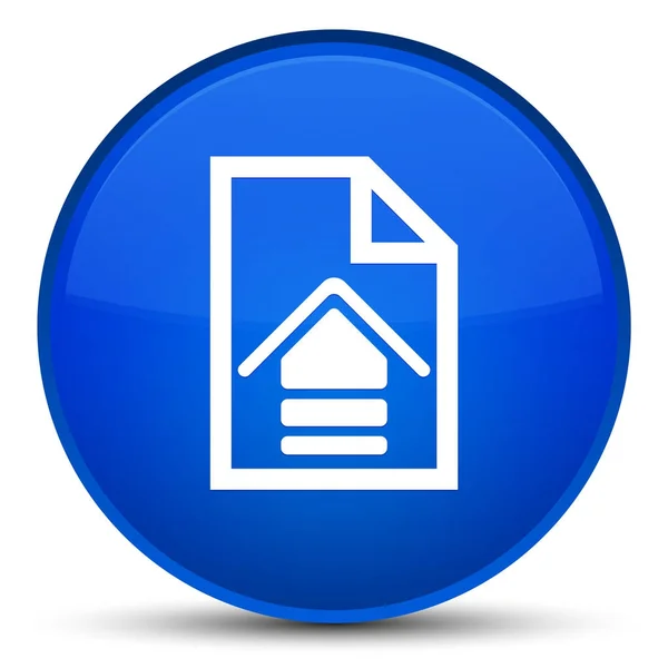 Carica l'icona del documento speciale pulsante rotondo blu — Foto Stock