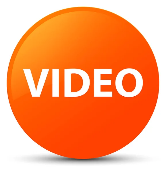 Video orange runda knappen — Stockfoto