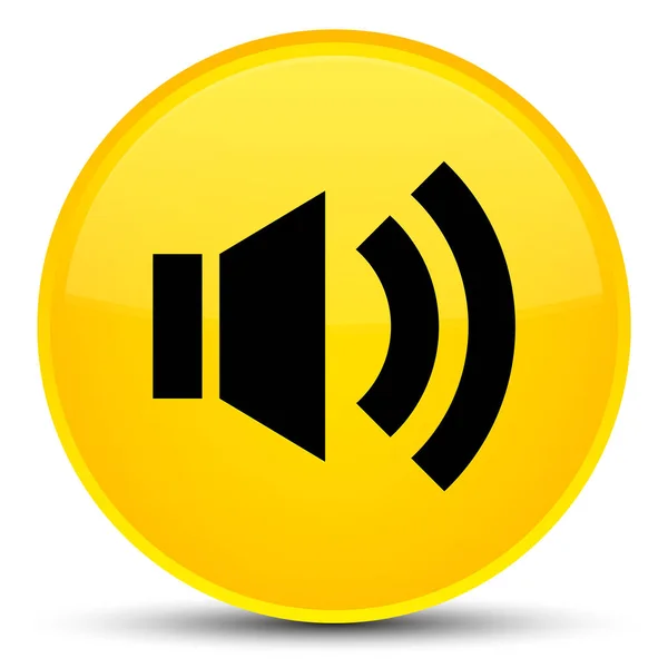 音量图标特殊黄色圆形按钮 — 图库照片