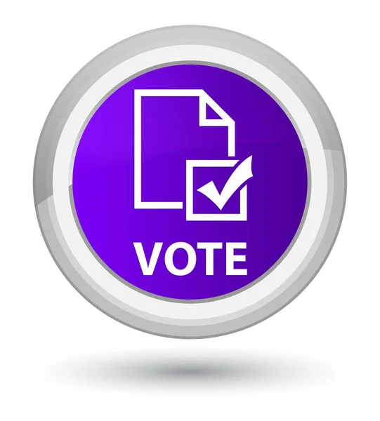 Vote (survey icon) prime purple round button — Stock Photo, Image