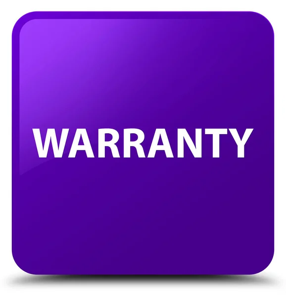 Warranty purple square button — Stock Photo, Image