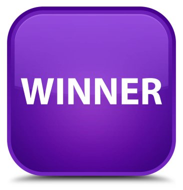 Kazanan özel mor kare düğme