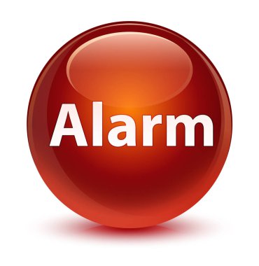 Alarm cam gibi kahverengi yuvarlak düğmesi