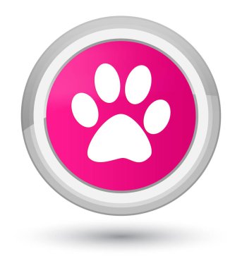 Hayvan ayak izi kutsal kişilerin resmi ana pembe yuvarlak düğme