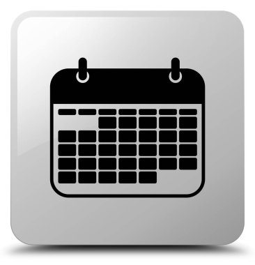 Takvim simgesi Beyaz kare düğme