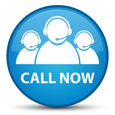 (Müşteri bakım ekibi simgesi) özel mavi mavi yuvarlak şimdi düğmesi