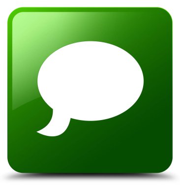 Sohbet simgesi yeşil kare düğme