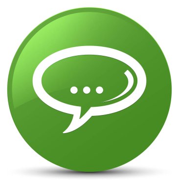 Sohbet simgesi yumuşak yeşil yuvarlak düğmesi