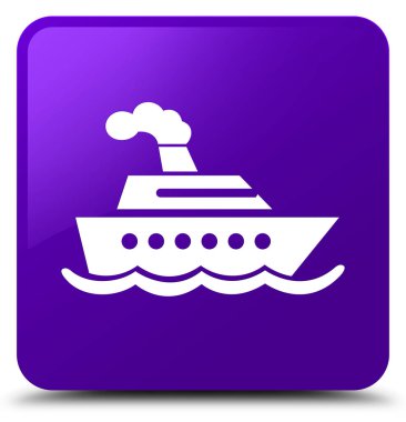 Cruise Gemi kutsal kişilerin resmi mor kare düğme