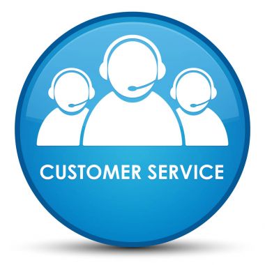 Müşteri hizmeti (takım simgesi) özel mavi mavi yuvarlak düğmesi