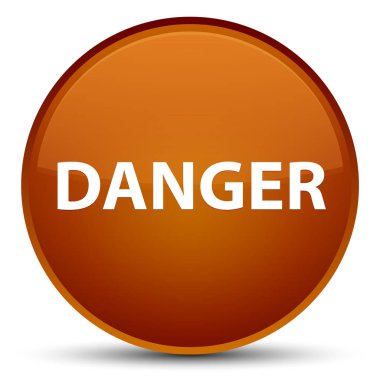 Tehlike özel kahverengi yuvarlak düğmesi