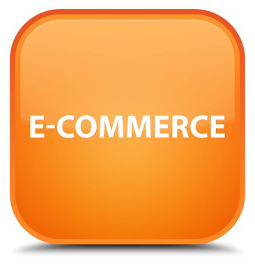 E-ticaret özel turuncu kare düğme