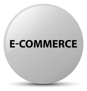 E-ticaret beyaz yuvarlak düğmesi