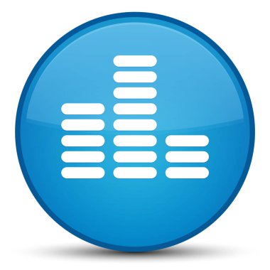 Equalizer'ı simgesi özel mavi mavi yuvarlak düğmesi