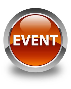 Olay parlak kahverengi yuvarlak düğme