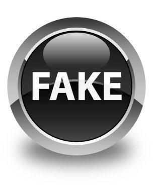 Sahte parlak siyah yuvarlak düğme