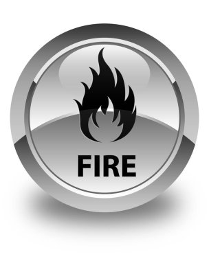 Yangın parlak düğme beyaz