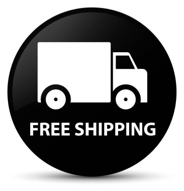 Ücretsiz nakliye siyah yuvarlak düğmesi