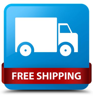 Camgöbeği mavi kare düğme kırmızı kurdele orta ücretsiz kargo