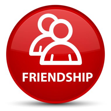 Dostluk (grup simgesi) özel kırmızı yuvarlak düğmesi