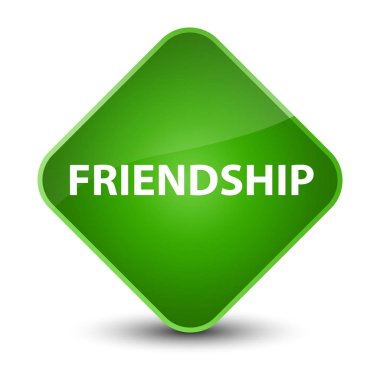 Arkadaşlık zarif yeşil elmas düğmesi