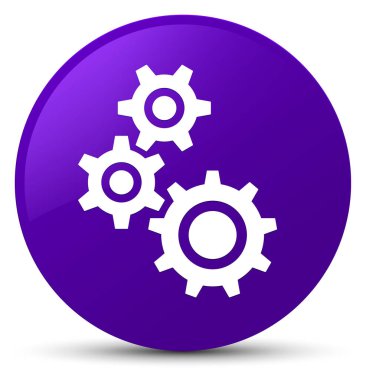 Gears'ı simgesi mor yuvarlak düğmesi