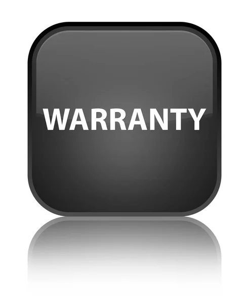 Warranty special black square button — Stock Photo, Image