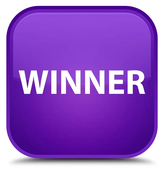 Winner special purple square button — Stock Photo, Image