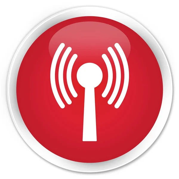 Wlan network icon premium red round button — Stock Photo, Image