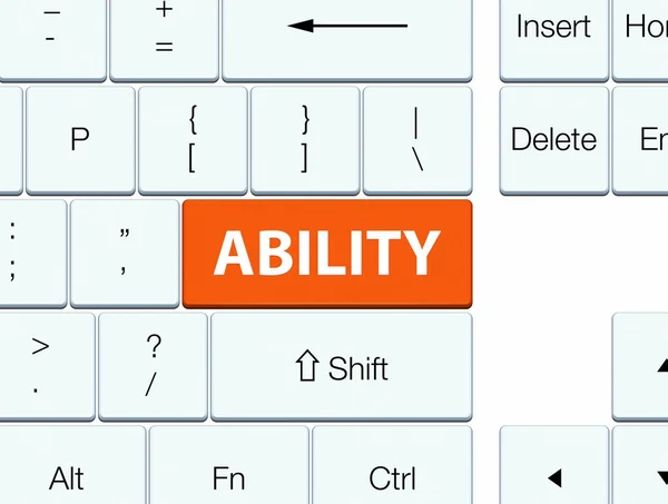 Capacidade botão de teclado laranja — Fotografia de Stock