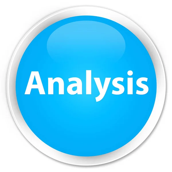 Analysis premium cyan blue round button — Stock Photo, Image