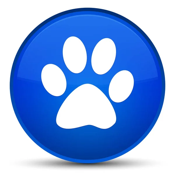 Tier Fußabdruck Symbol spezielle blaue runde Taste — Stockfoto