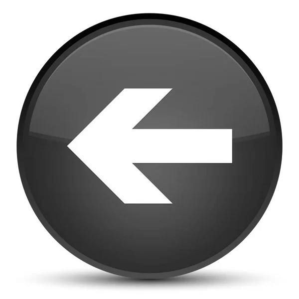 Back arrow icon special black round button — Stock Photo, Image
