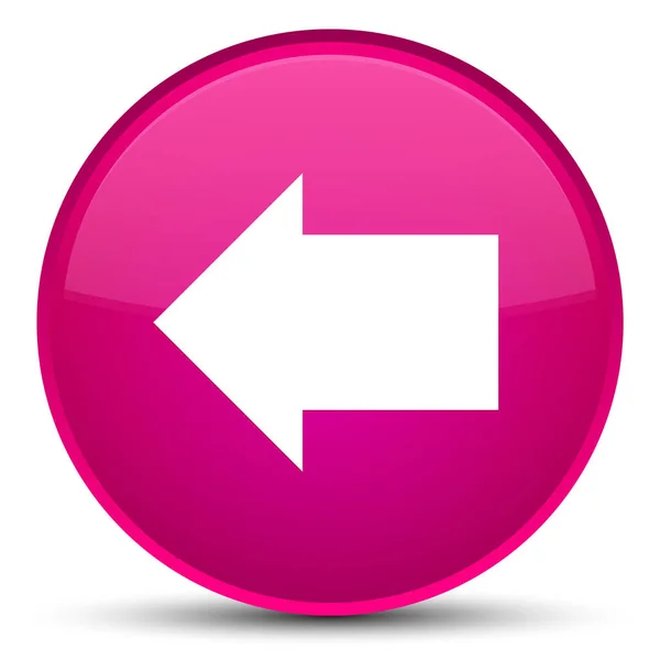 Back arrow icon special pink round button — Stock Photo, Image