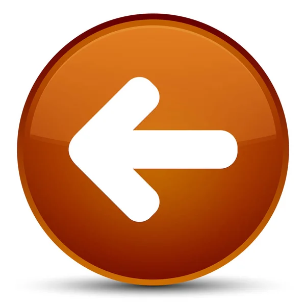 Bakåt-pilen ikonen speciella bruna runda knappen — Stockfoto