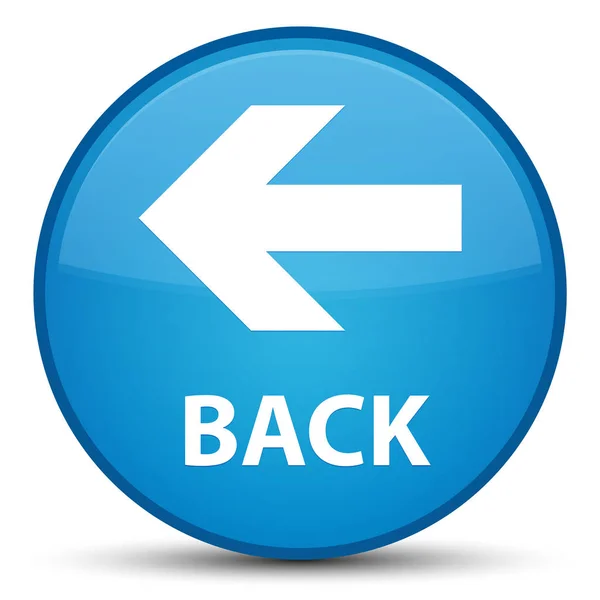 Back special cyan blue round button — Stock Photo, Image