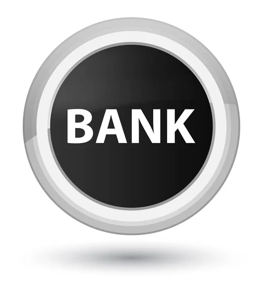 Bank prime schwarzer runder Knopf — Stockfoto