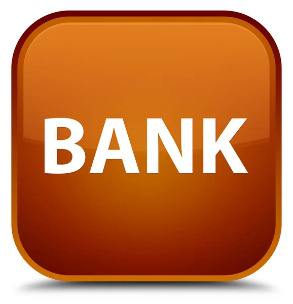 Banco especial botón cuadrado marrón — Foto de Stock