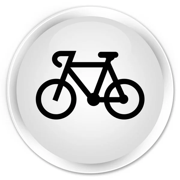 Fahrrad-Symbol Premium weißer runder Knopf — Stockfoto