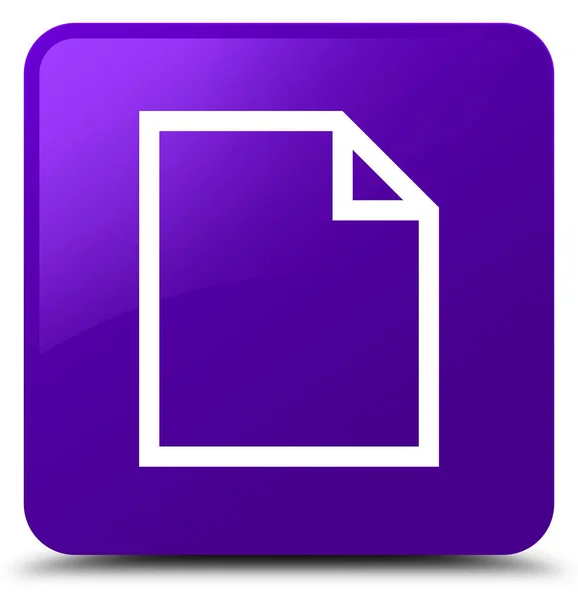 Icône page blanche bouton carré violet — Photo
