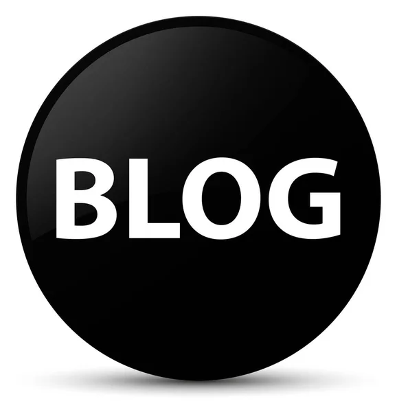 Blog black round button — Stock Photo, Image