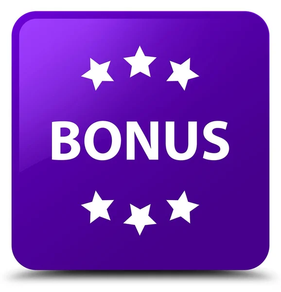 Icône bonus bouton carré violet — Photo
