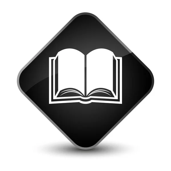 Elegante zwarte diamant knoop van het pictogram van boek — Stockfoto