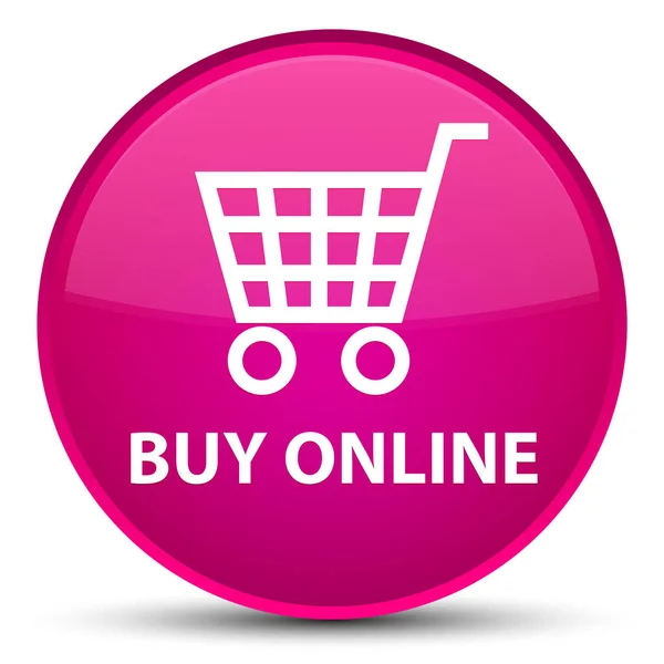 Buy online special pink round button — Stock Photo, Image