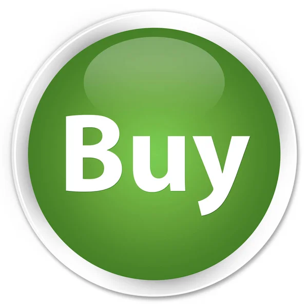 Acquista pulsante rotondo verde morbido premium — Foto Stock