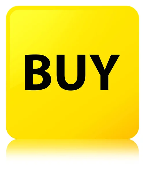 Köp gula fyrkantig knapp — Stockfoto