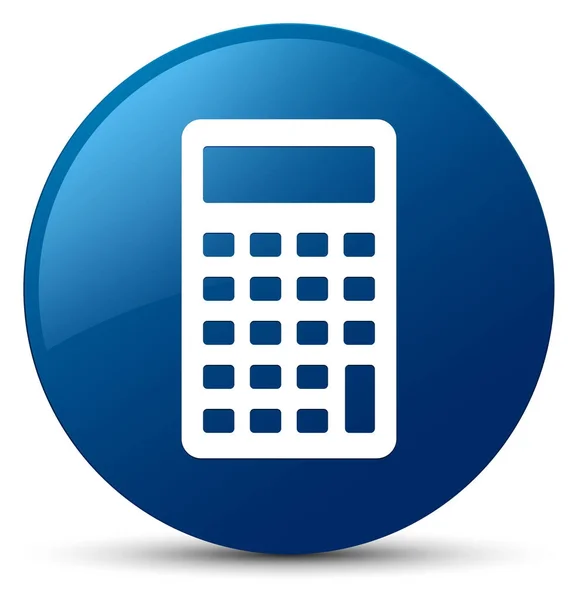 Calculatorpictogram blauwe ronde knop — Stockfoto