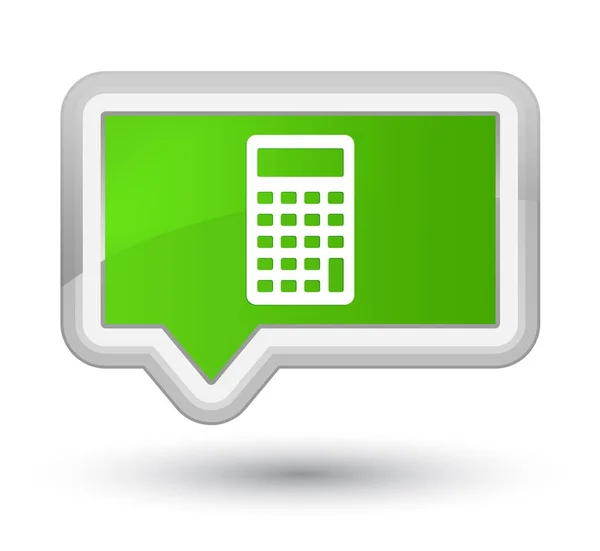 Calculator icon prim moale buton banner verde — Fotografie, imagine de stoc