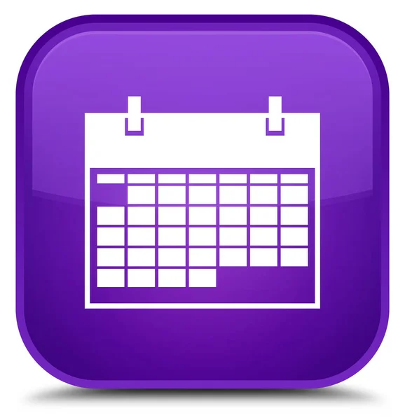 カレンダー アイコン特別な紫色の正方形ボタン — ストック写真
